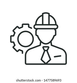 engineering department - minimal line web icon. simple vector illustration. concept for infographic, website or app.