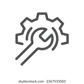 Engineering design related icon outline and linear vector.