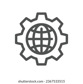 Diseño de diseño de diseño relacionado con el contorno de iconos y vector lineal.