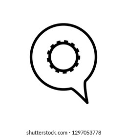 Engineering discussion line icon