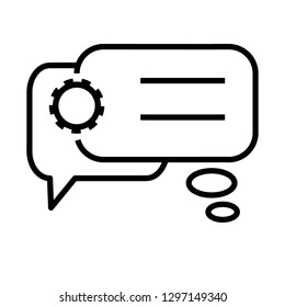 Engineering discussion line icon