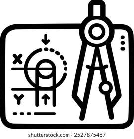 Engineering doodle vector icon and illustration