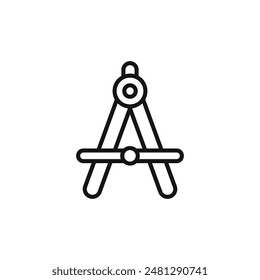 Engineering Drafting Compass Icon for Technical Drawing