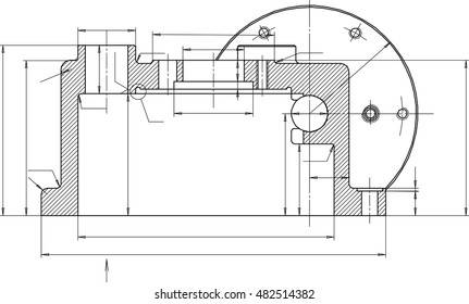 ENGINEERING DRAWING  FEATURES - STOCK PICTURE