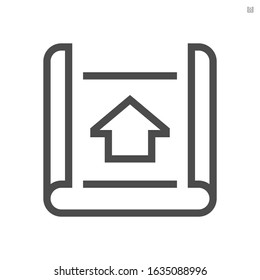 Engineering drawing plan vector icon design.