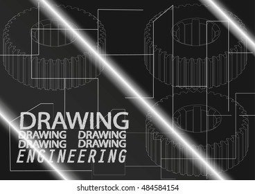 Engineering drawings, designers, fine lines 