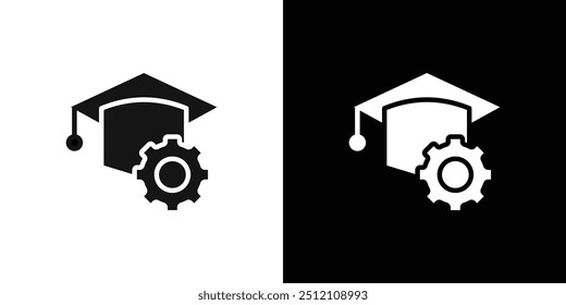 Icono de educación de ingeniería colección de conjunto de relleno plano