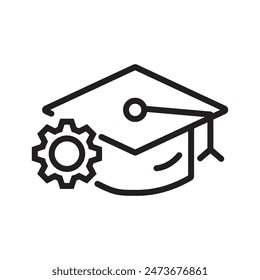 Icono de Educación de ingeniería ideal para temas de aprendizaje técnico y STEM