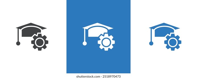 Engineering education icon thin line illustration