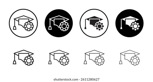 Engineering education icon Thin line art collection