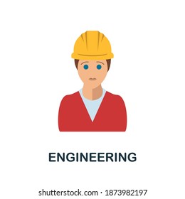Engineering flat icon. Color simple element from stem education collection. Creative Engineering icon for web design, templates, infographics and more