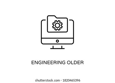 Engineering Folder icon in vector. Logotype