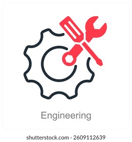 Engineering and gear icon concept
