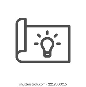 Engineering and gear icon outline and linear vector.
