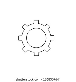 Engineering gear icon vector graphic