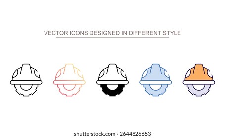 Engineering helmet icon design with white background stock illustration