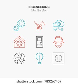Engineering house icons. Engineering and construction icons. design icons.