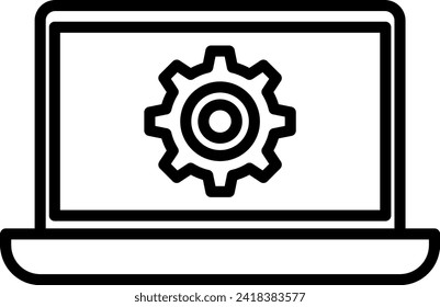 IT engineering engineering icon with black outline style. engineer, industry, construction, design, work, industrial, engineering. Vector Illustration