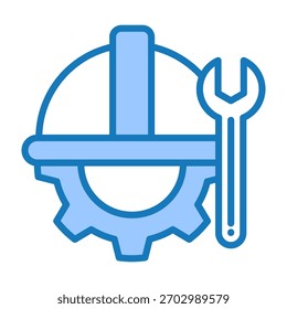 Engineering Icon Blue Dualtone Design Vector Illustration