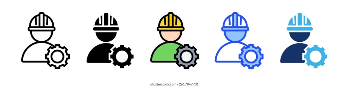 Engineering Icon Collection With Multiple Styles