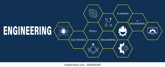 Engineering Icon Concept with keyword.Vector Illustration.