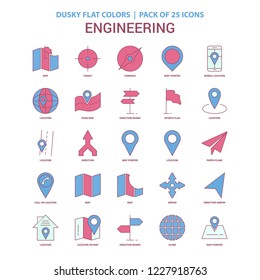 Engineering icon Dusky Flat color - Vintage 25 Icon Pack