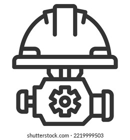 engineering icon line vector illustration