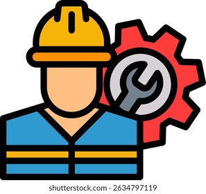 Engineering Icon Lineal Color Vector Illustration