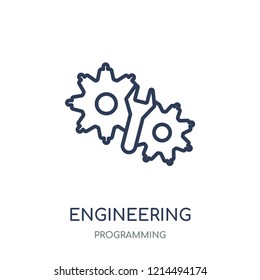 Engineering icon. Engineering linear symbol design from Programming collection. Simple outline element vector illustration on white background.