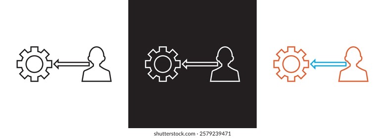 Engineering icon set. Containing blueprint, engineer, tools, construction, mechanical, industrial, worker, icons.   isolated on white and black background. vector illustration. EPS 10
