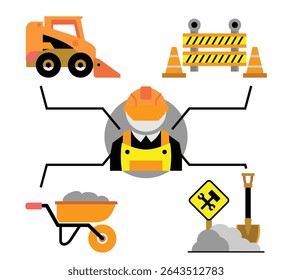 Engineering Icon Set. illustration for construction  architecture. Perfect for engineering, industrial, and manufacturing designs.
