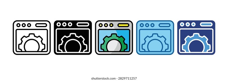 It Engineering Icon Set Multiple Style Collection