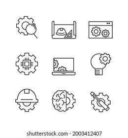 Engineering icon. Engineering set symbol vector elements for infographic web.