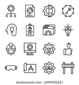 Engineering icon set vector illustration
