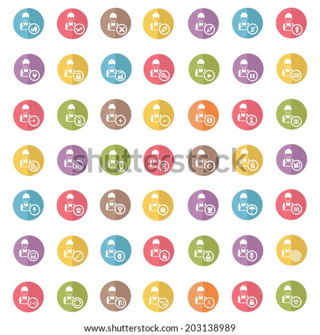 Engineering icon set,color vector