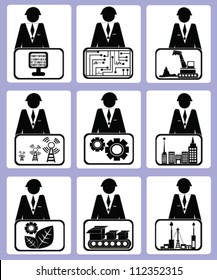Engineering icon set,Computer sign,gear sign,industry sign,Vector