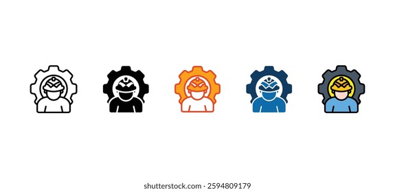 Engineering  icon sets with different styles
