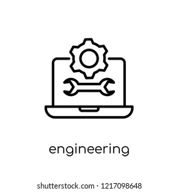 Engineering icon. Trendy modern flat linear vector Engineering icon on white background from thin line Programming collection, editable outline stroke vector illustration