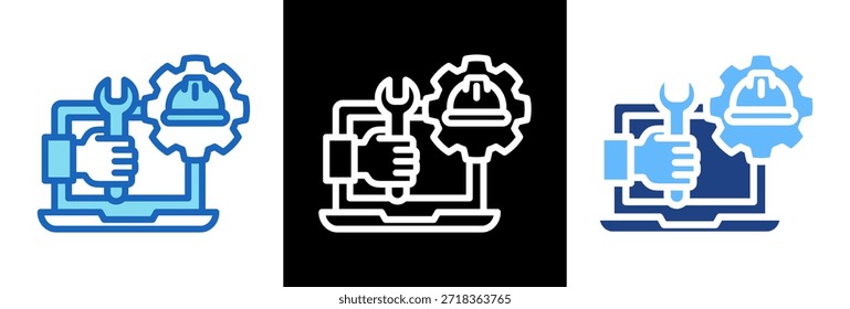 Icono de ingeniería de TI Ilustración vectorial triplestyle