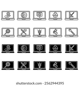 Engineering icon vector set. Manufacturing illustration sign collection. engineer symbol. technology logo.