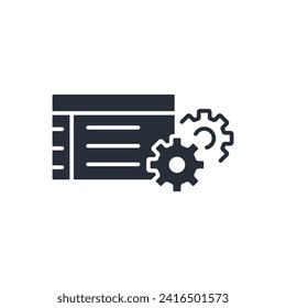 it engineering icon. vector.Editable stroke.linear style sign for use web design,logo.Symbol illustration.