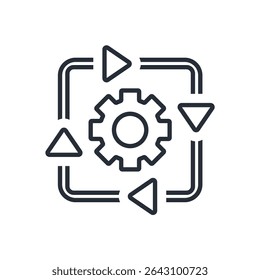 it engineering icon. vector.Editable stroke.linear style sign for use web design,logo.Symbol illustration.