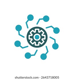ícone de engenharia. vetor.Sinal editável de estilo traço.linear para usar a ilustração web design,logo.Symbol.