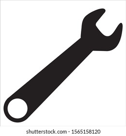 Engineering icon, wrench vector equipment.