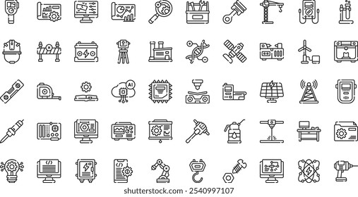 Engineering icons High-Quality Vector Icons Collection with Editable Stroke. Ideal for Professional and Creative Projects.