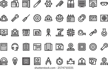 Engineering icons High-Quality Vector Icons Collection with Editable Stroke. Ideal for Professional and Creative Projects