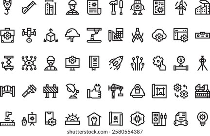Engineering icons High-Quality Vector Icons Collection with Editable Stroke. Ideal for Professional and Creative Projects