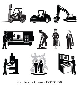 engineering icons, industrial icons
