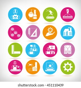 engineering icons, manufacturing icons