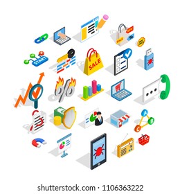 IT engineering icons set. Isometric set of 25 it engineering vector icons for web isolated on white background